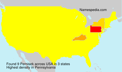 Surname Pernisek in USA Surname Pernisek in USA