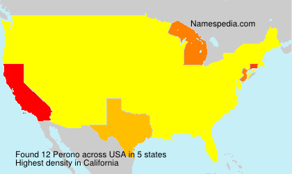 Surname Perono in USA Surname Perono in USA