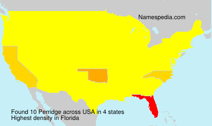 Surname Perridge in USA Surname Perridge in USA