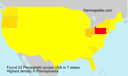 Surname Perseghetti in USA Surname Perseghetti in USA