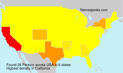 Surname Persion in USA Surname Persion in USA