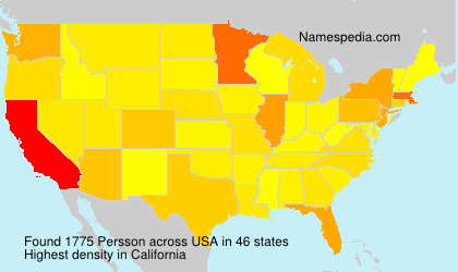 Surname Persson in USA Surname Persson in USA