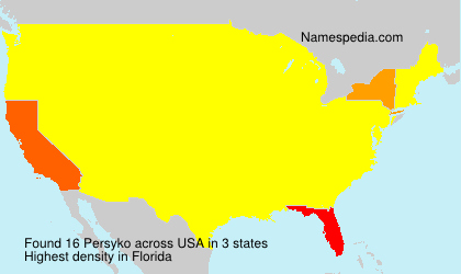 Surname Persyko in USA Surname Persyko in USA