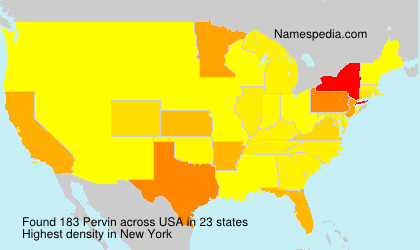 Surname Pervin in USA Surname Pervin in USA