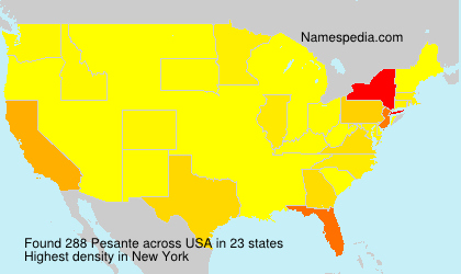 Surname Pesante in USA Surname Pesante in USA
