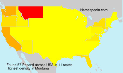 Surname Pesanti in USA Surname Pesanti in USA