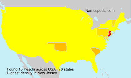 Surname Peschi in USA Surname Peschi in USA