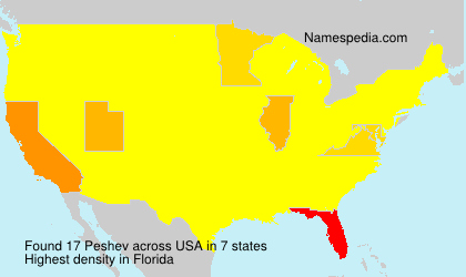 Surname Peshev in USA Surname Peshev in USA