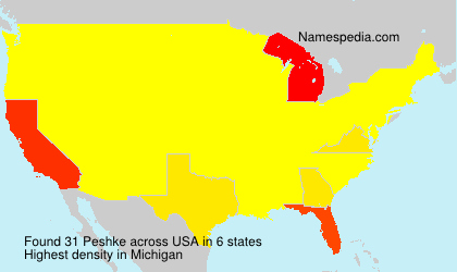 Surname Peshke in USA Surname Peshke in USA
