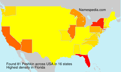 Surname Peshkin in USA Surname Peshkin in USA