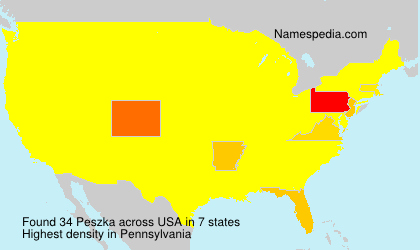 Surname Peszka in USA Surname Peszka in USA