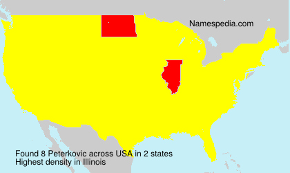 Surname Peterkovic in USA Surname Peterkovic in USA