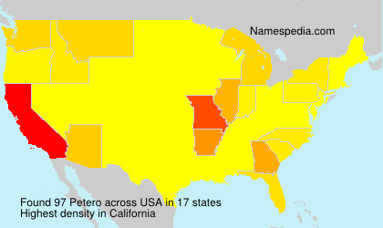 Surname Petero in USA Surname Petero in USA