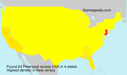 Surname Petersack in USA Surname Petersack in USA