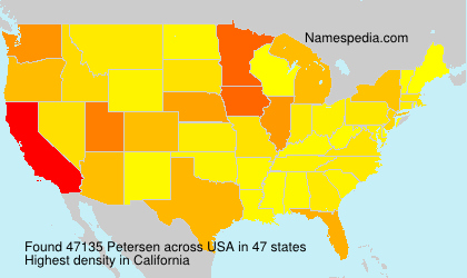 Surname Petersen in USA Surname Petersen in USA