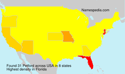 Surname Petford in USA Surname Petford in USA