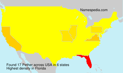 Surname Pether in USA Surname Pether in USA