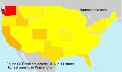 Surname Petitclerc in USA Surname Petitclerc in USA