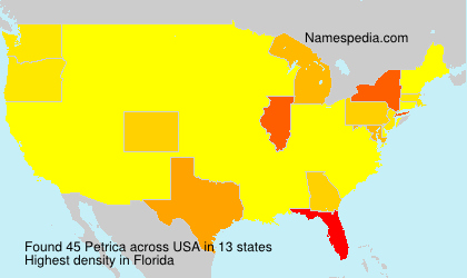Surname Petrica in USA Surname Petrica in USA