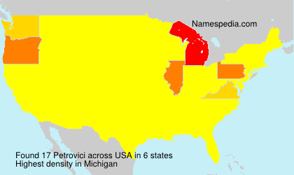 Surname Petrovici in USA Surname Petrovici in USA