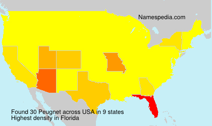 Surname Peugnet in USA Surname Peugnet in USA
