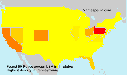 Surname Pevec in USA Surname Pevec in USA