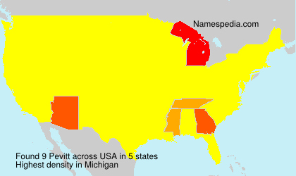 Surname Pevitt in USA Surname Pevitt in USA