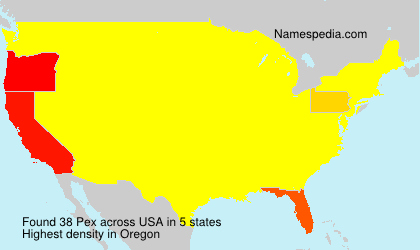 Surname Pex in USA Surname Pex in USA