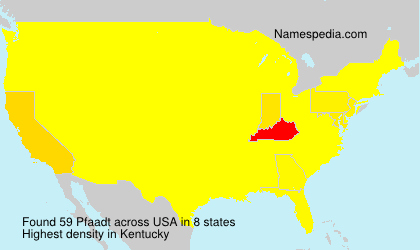 Surname Pfaadt in USA Surname Pfaadt in USA