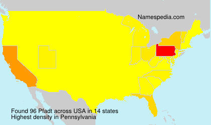 Surname Pfadt in USA Surname Pfadt in USA