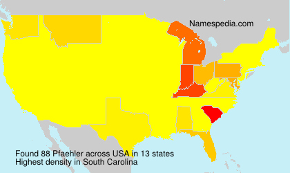 Surname Pfaehler in USA Surname Pfaehler in USA