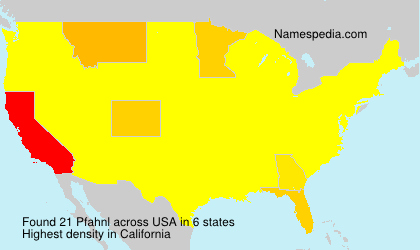 Surname Pfahnl in USA Surname Pfahnl in USA