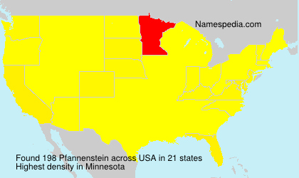 Surname Pfannenstein in USA