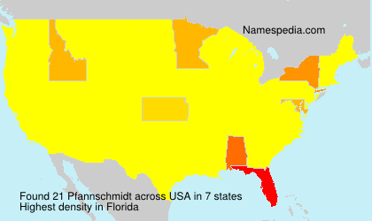 Surname Pfannschmidt in USA Surname Pfannschmidt in USA