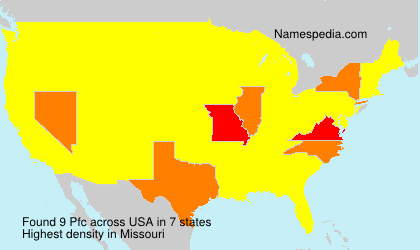 Surname Pfc in USA Surname Pfc in USA