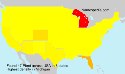 Surname Pfent in USA Surname Pfent in USA