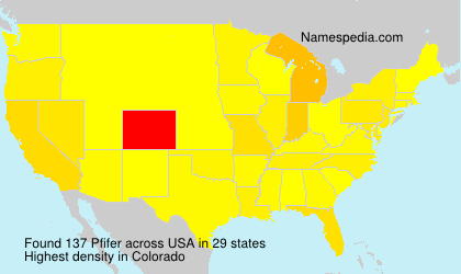 Surname Pfifer in USA Surname Pfifer in USA