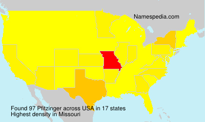 Surname Pfitzinger in USA Surname Pfitzinger in USA