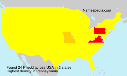 Surname Pfleckl in USA