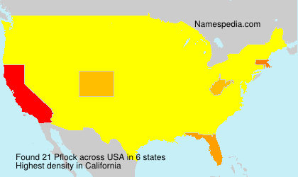 Surname Pflock in USA Surname Pflock in USA