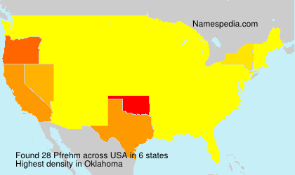 Surname Pfrehm in USA Surname Pfrehm in USA
