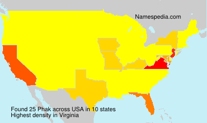 Surname Phak in USA Surname Phak in USA