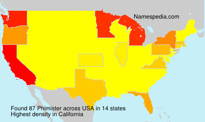 Surname Phimister in USA Surname Phimister in USA
