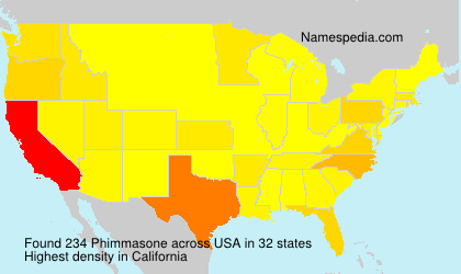 Surname Phimmasone in USA