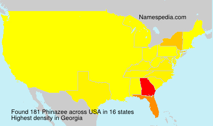 Surname Phinazee in USA Surname Phinazee in USA