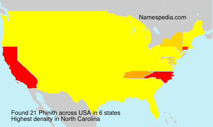 Surname Phinith in USA Surname Phinith in USA