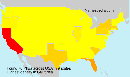 Surname Phoa in USA