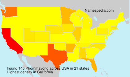 Surname Phommavong in USA Surname Phommavong in USA