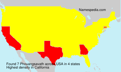 Surname Phouangsavath in USA Surname Phouangsavath in USA