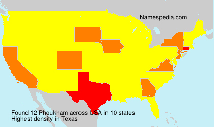 Surname Phoukham in USA Surname Phoukham in USA